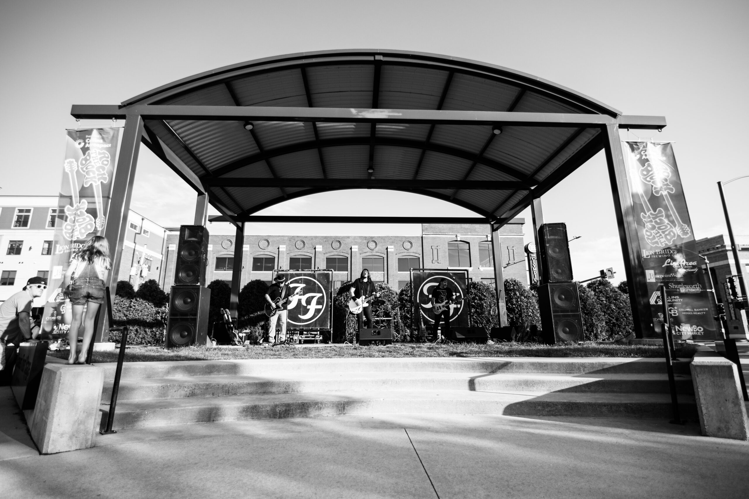 Fresh Fighters performing outdoors in Cedar Rapids, IA